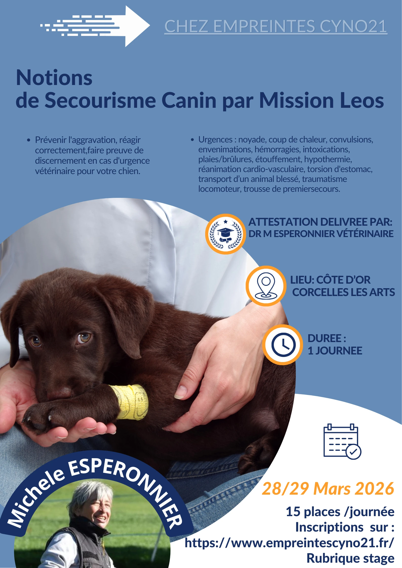 Stage Secourisme canin mars 2026